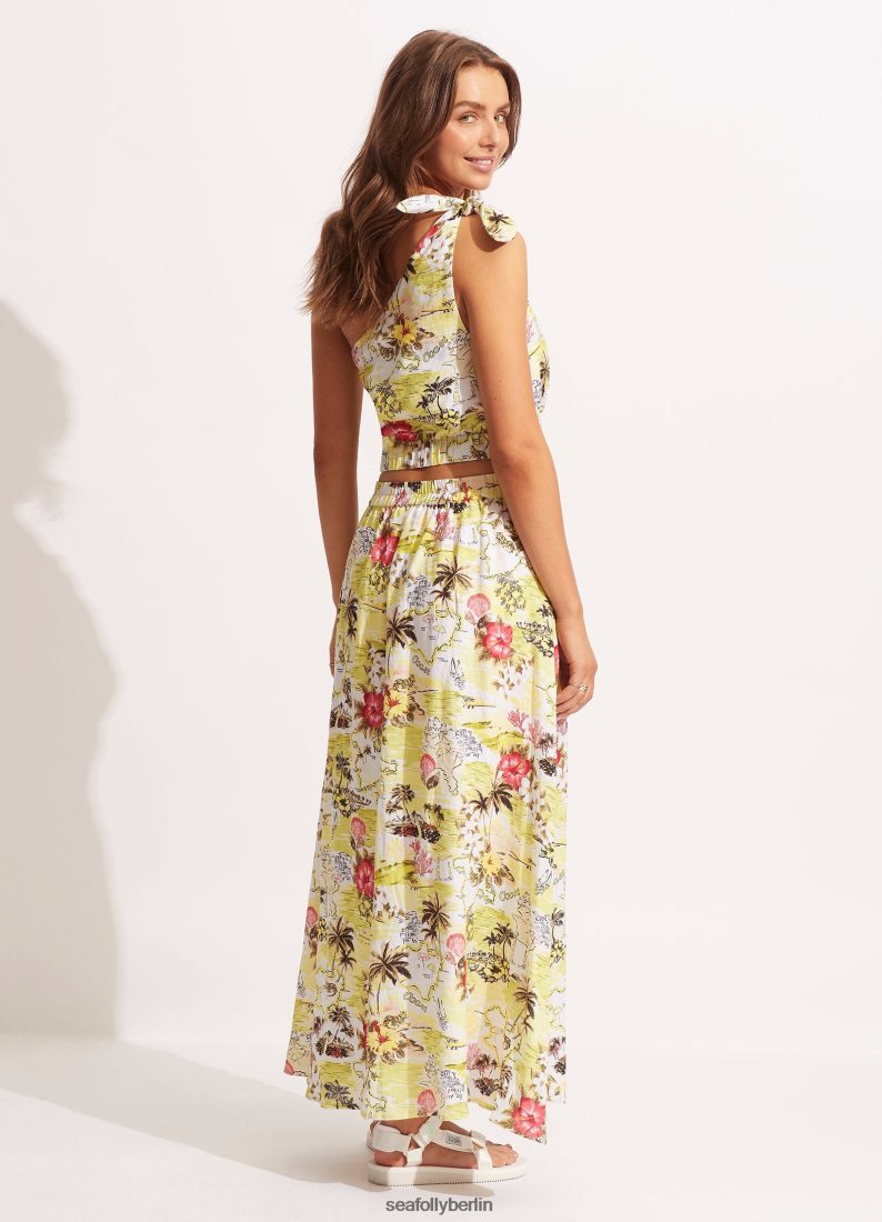 Badebekleidung Seafolly Von Küste zu Küste eine Schulterspitze Wilde Linde Frauen 6RVZTV741