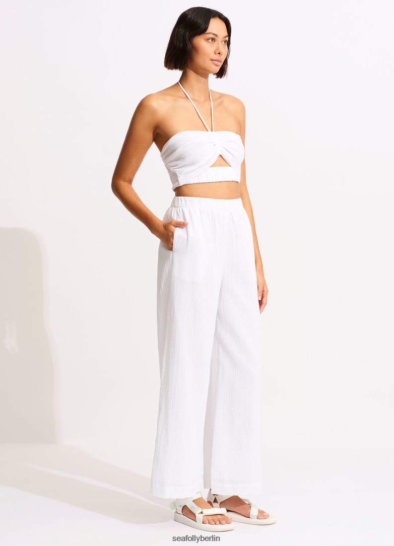 Badebekleidung Seafolly Crinkle-Crop-Top Weiß Frauen 6RVZTV735