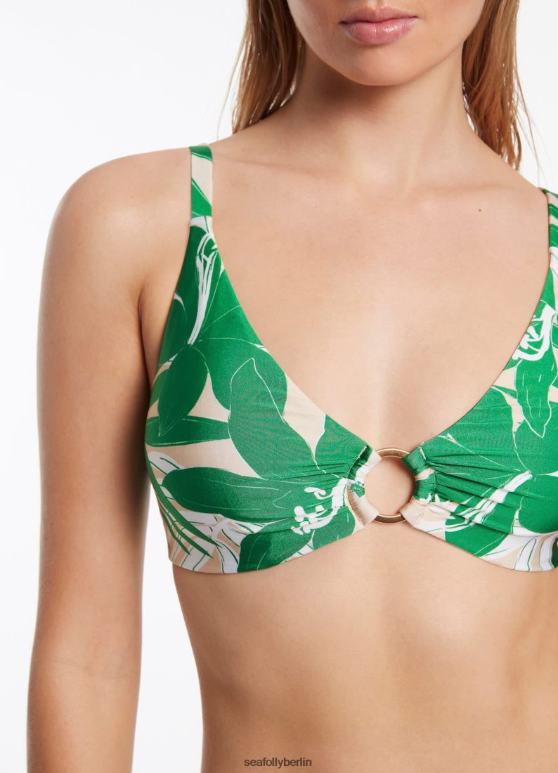 Badebekleidung Seafolly Florale C-D Tri-Top Grün Frauen 6RVZTV436