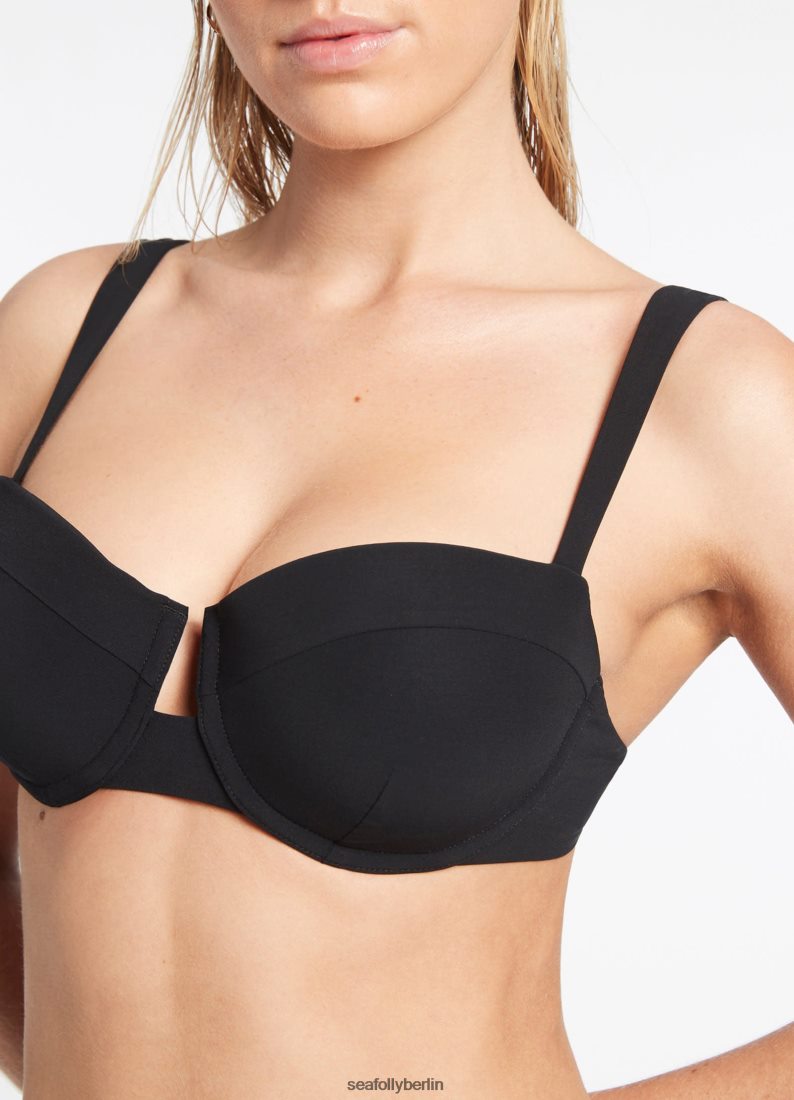 Badebekleidung Seafolly Jetset-C-D-Bügeloberteil Schwarz Frauen 6RVZTV406