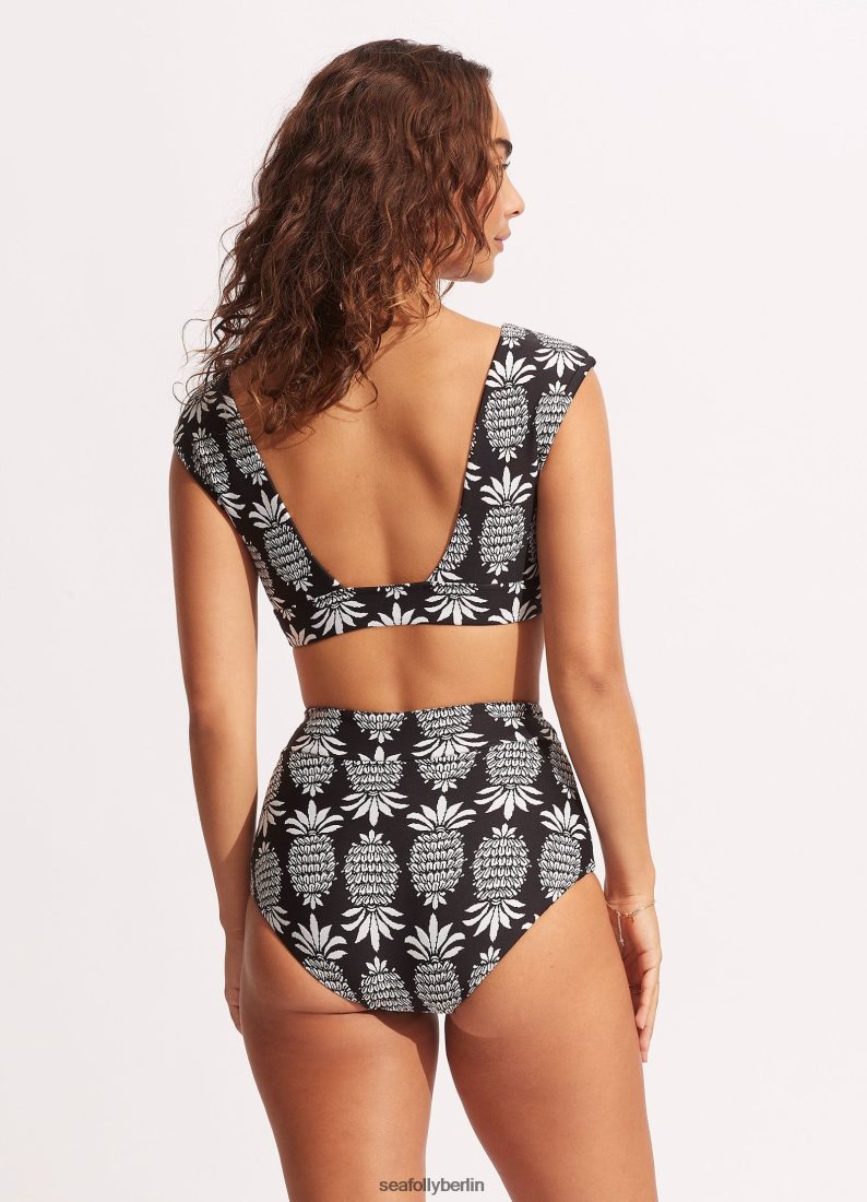Badebekleidung Seafolly Korsika-Tanktop mit Flügelärmeln Schwarz Frauen 6RVZTV564