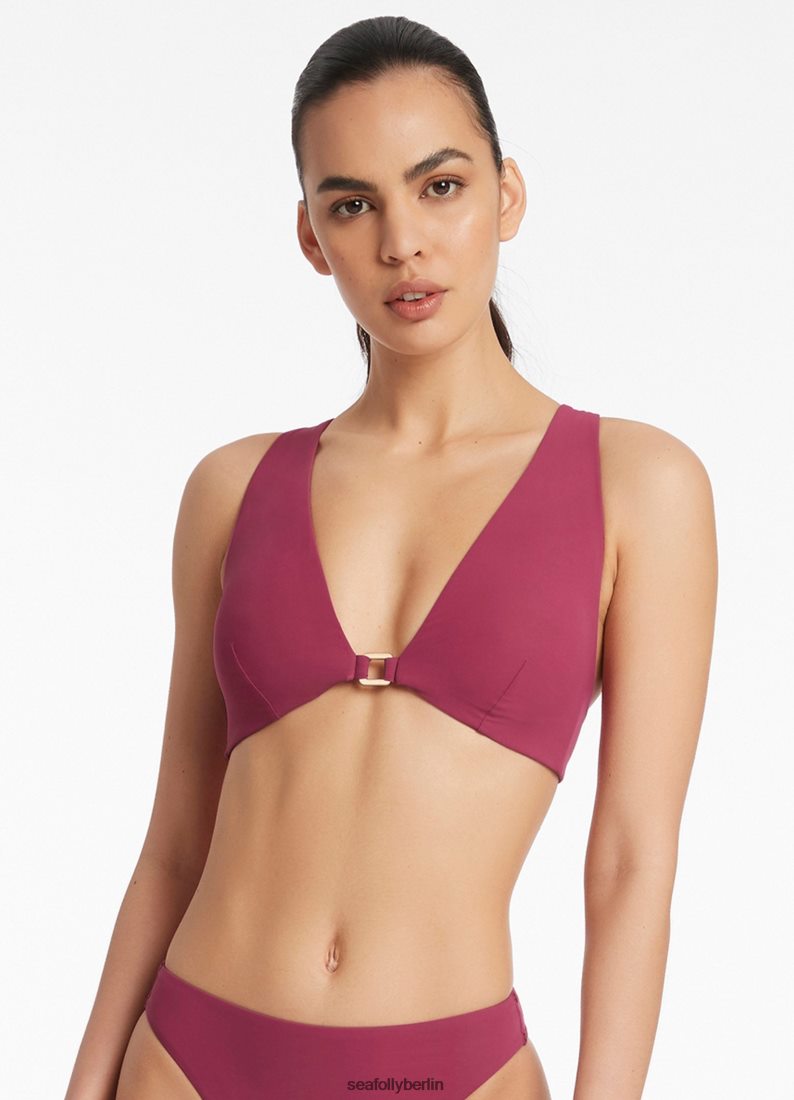 Badebekleidung Seafolly Neckholder-Top zum Binden im Jetset-Stil Orchidee Frauen 6RVZTV607
