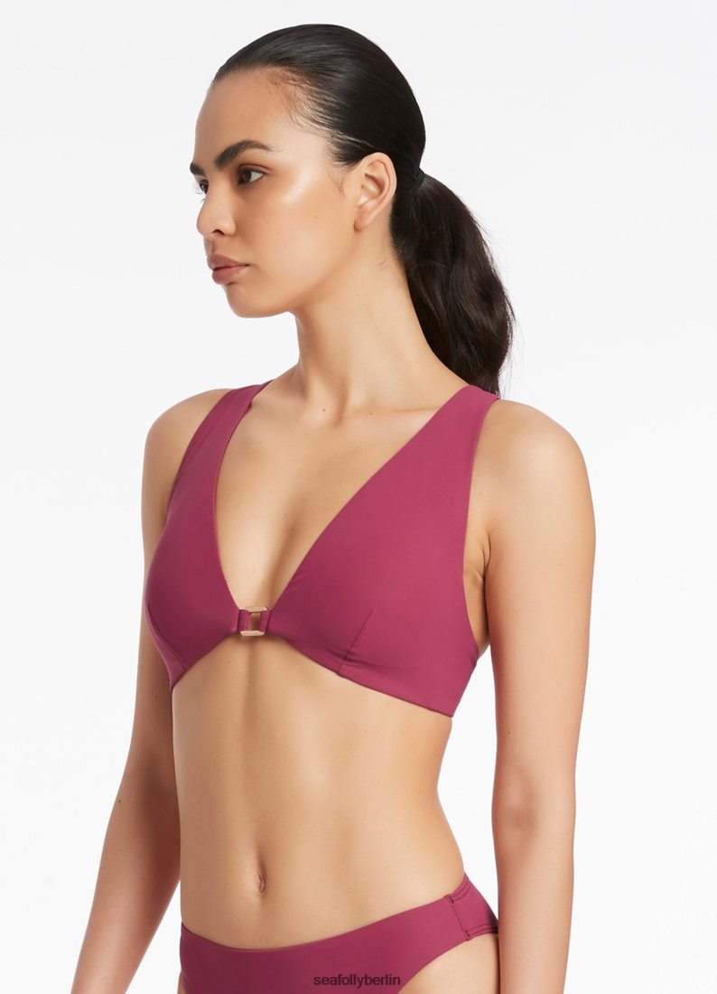 Badebekleidung Seafolly Neckholder-Top zum Binden im Jetset-Stil Orchidee Frauen 6RVZTV607