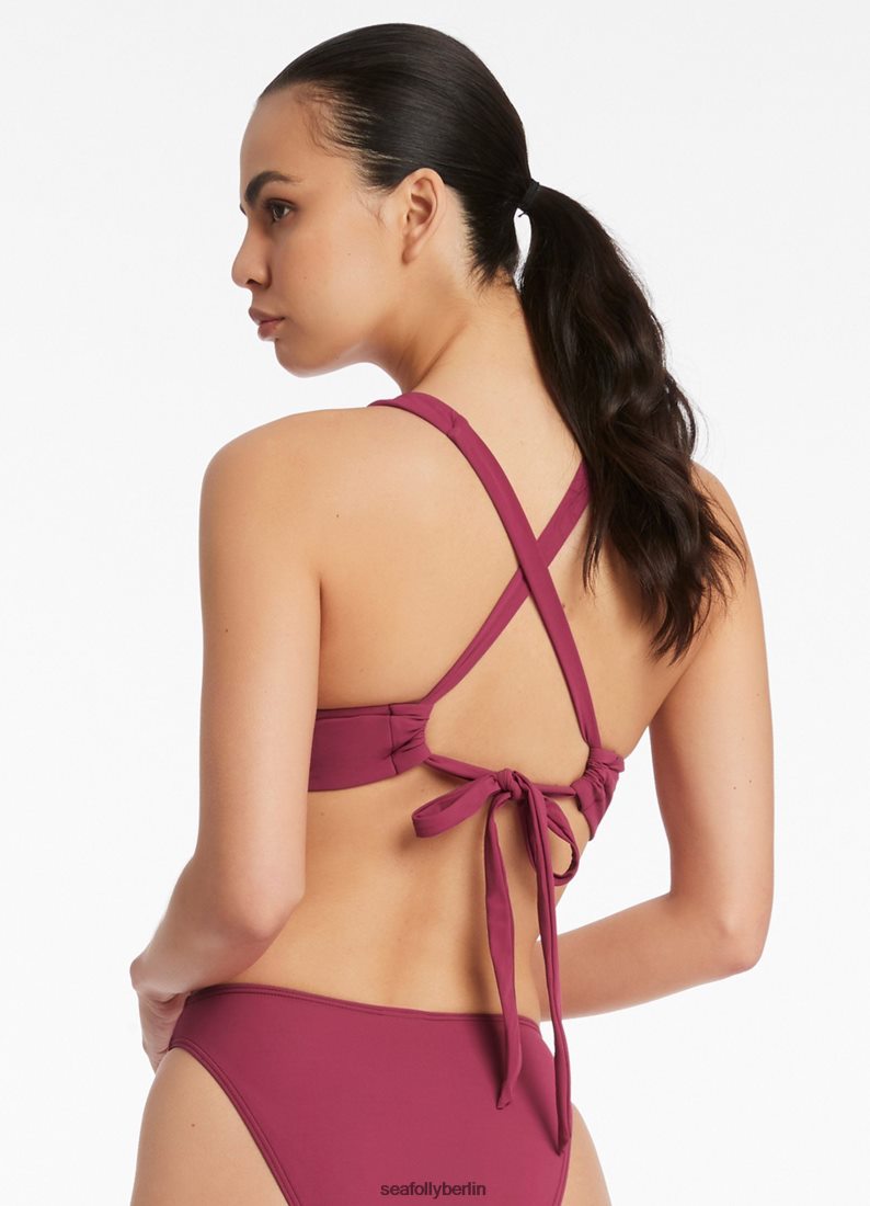 Badebekleidung Seafolly Neckholder-Top zum Binden im Jetset-Stil Orchidee Frauen 6RVZTV607