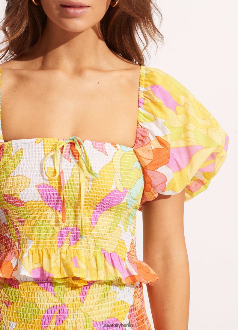 Badebekleidung Seafolly Palm Springs raffen TopKalk-Licht Rampenlicht Frauen 6RVZTV740