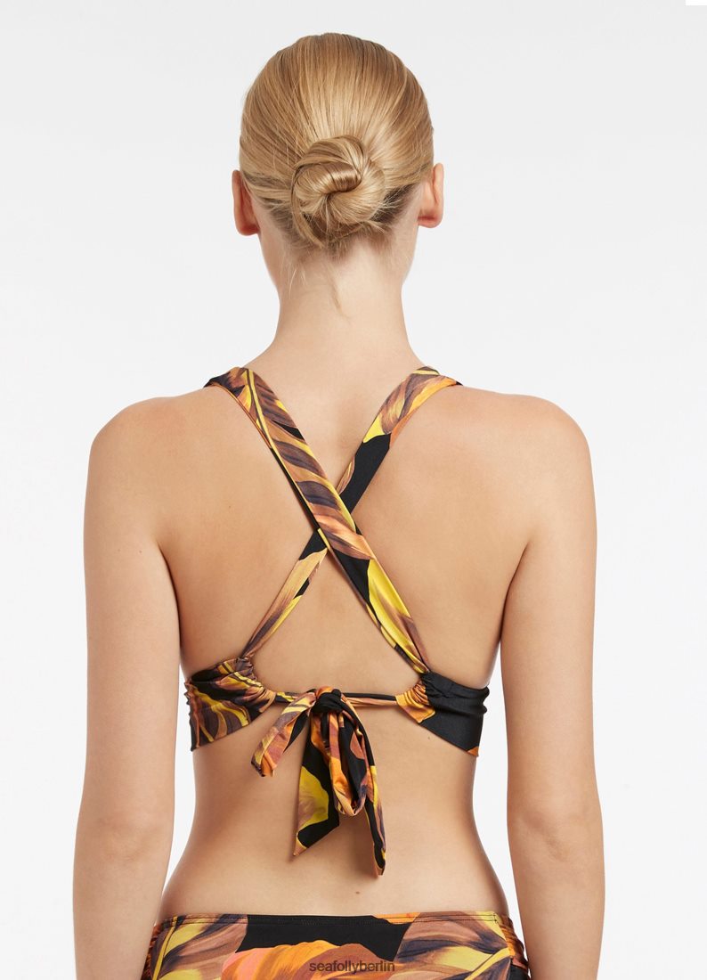 Badebekleidung Seafolly Palmas weiches Tri-Top Schwarz Frauen 6RVZTV622