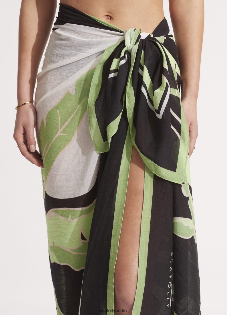 Badebekleidung Seafolly Palmenparadies Pareo Schwarz Frauen 6RVZTV723