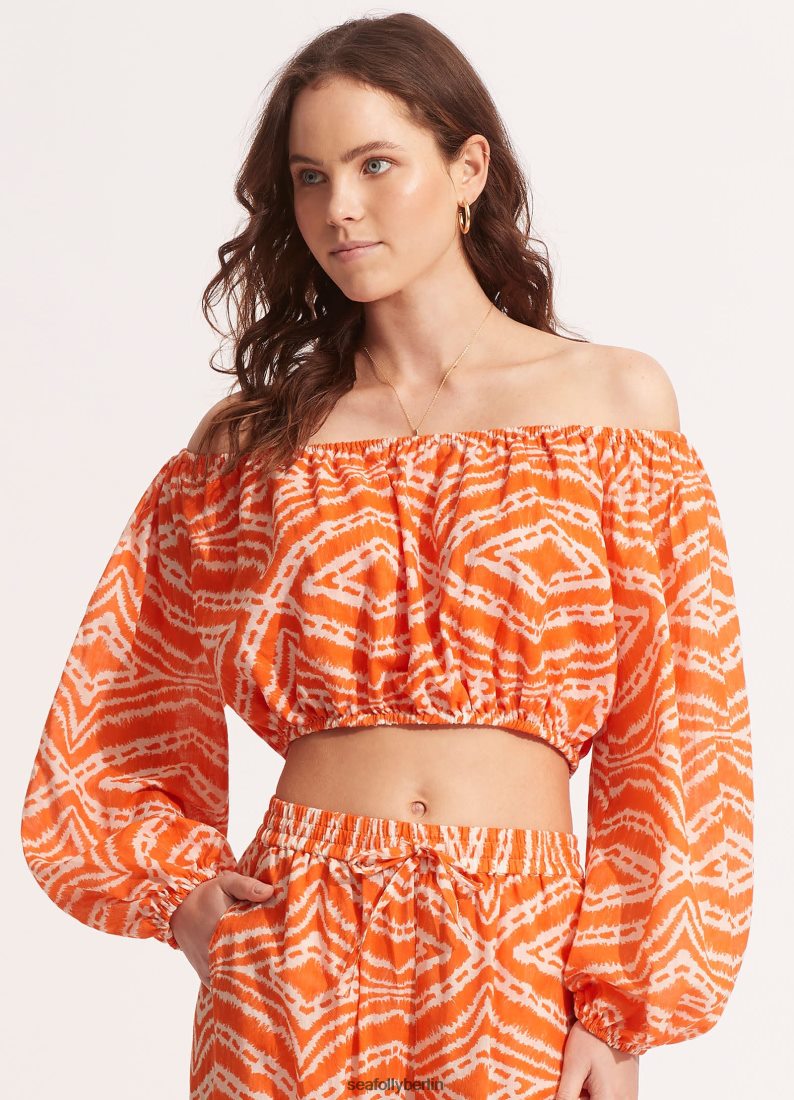 Badebekleidung Seafolly Sansibar Crop Top Mandarin Frauen 6RVZTV739