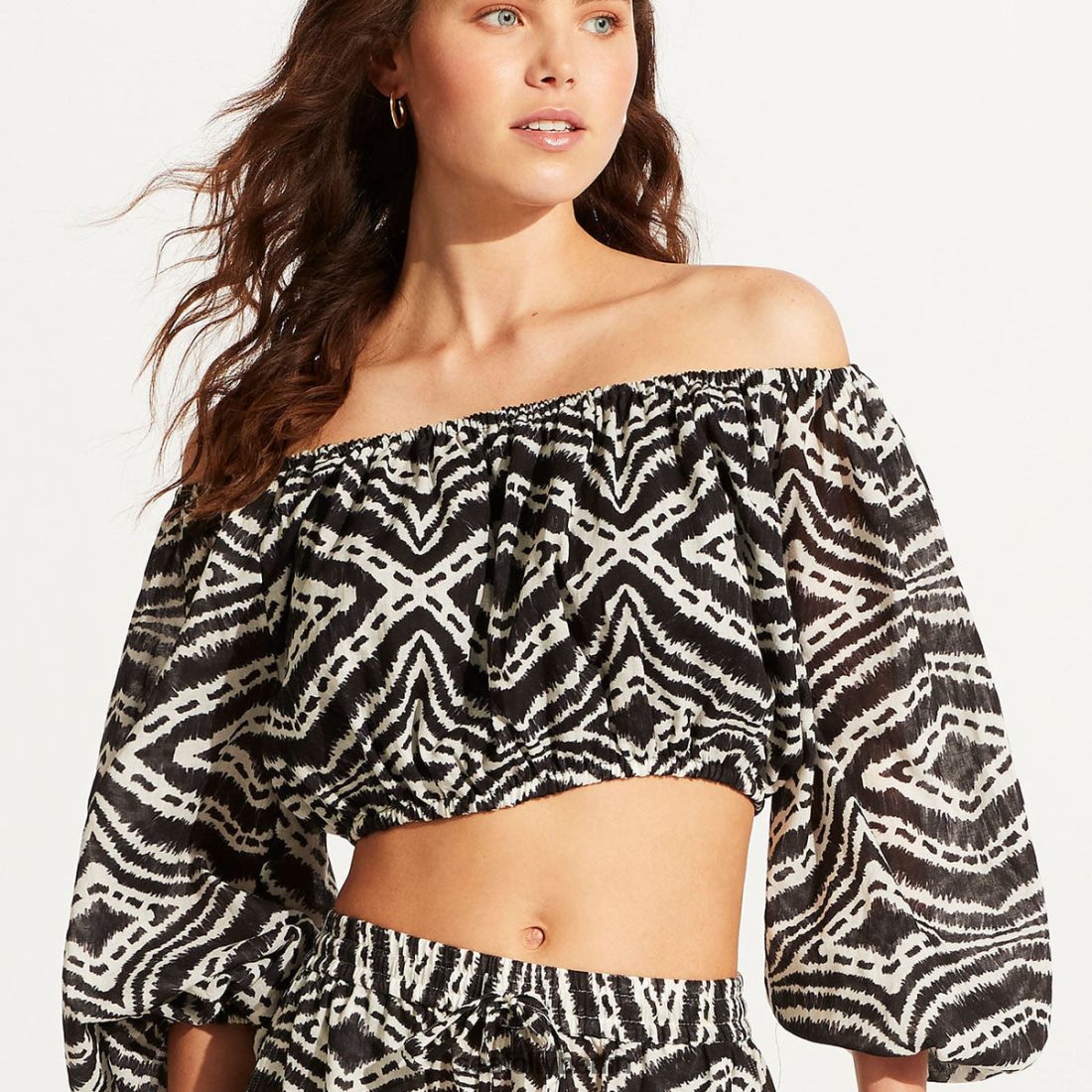 Badebekleidung Seafolly Sansibar Crop Top Schwarz Frauen 6RVZTV744