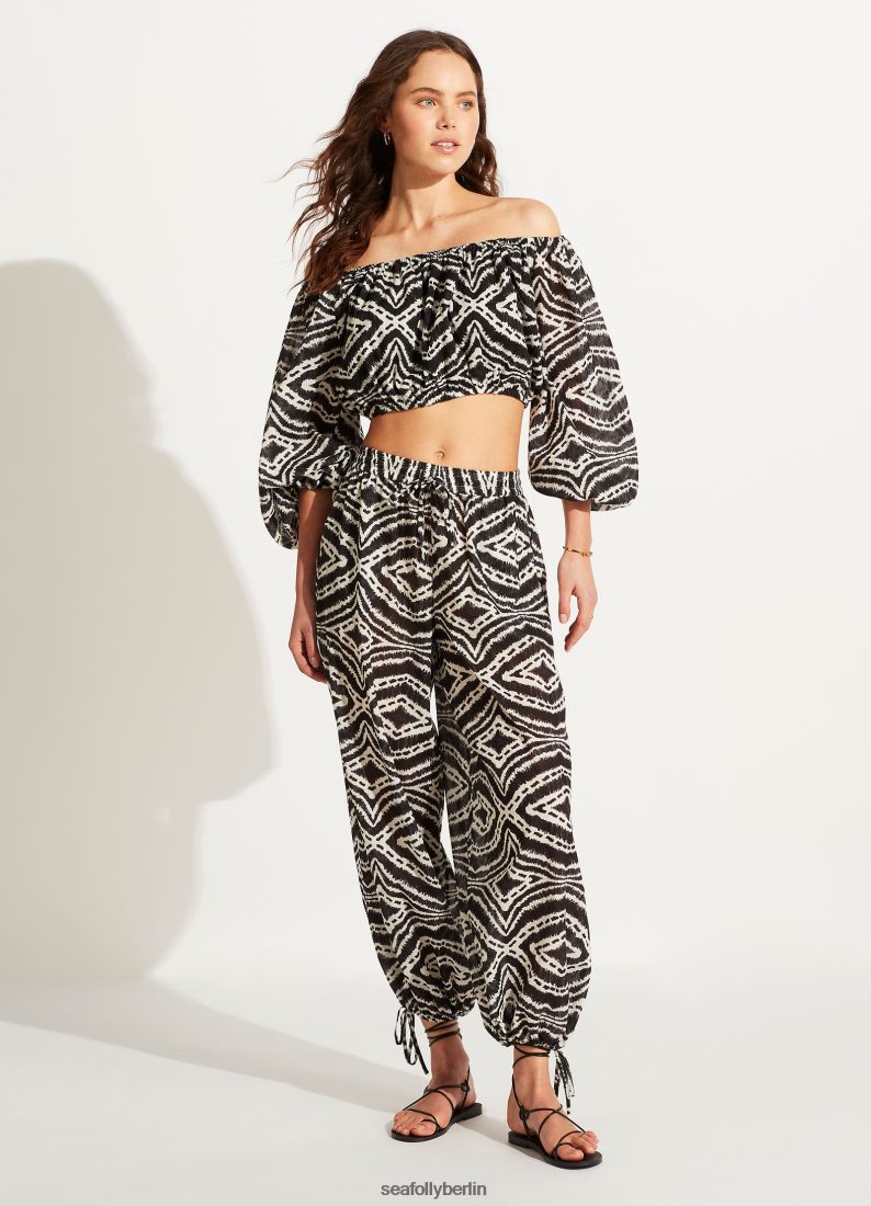 Badebekleidung Seafolly Sansibar Crop Top Schwarz Frauen 6RVZTV744