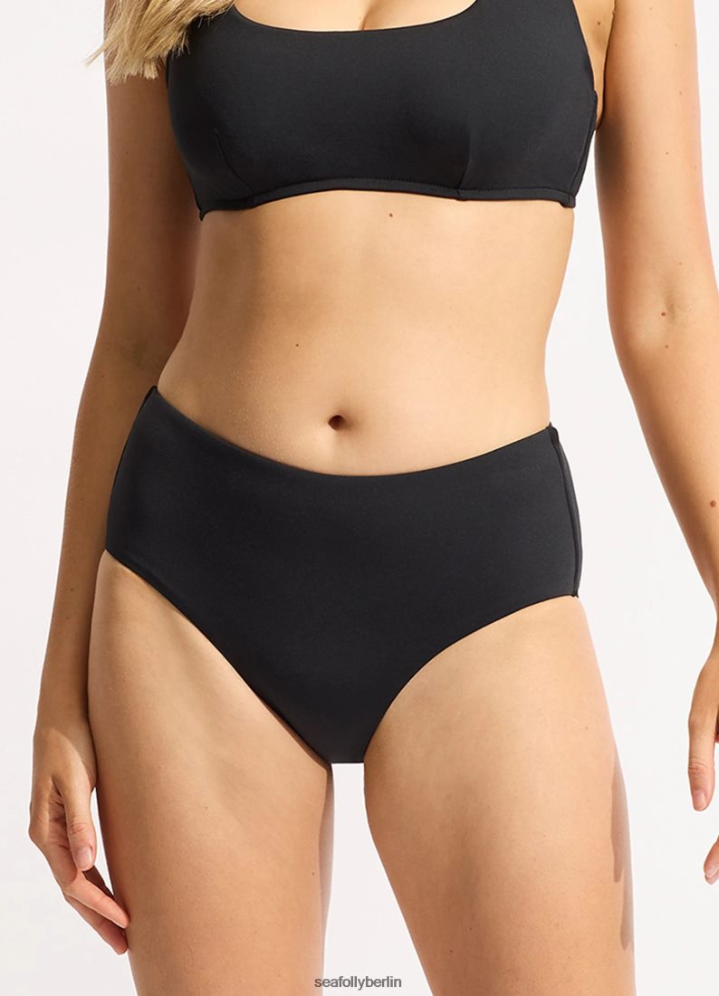 Badebekleidung Seafolly kollektive breite Seite Retro Schwarz Frauen 6RVZTV195