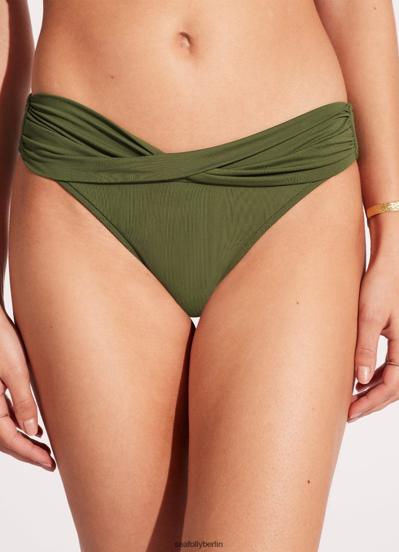 Badebekleidung Seafolly kollektiver Twist-Band-Hipster Olive Frauen 6RVZTV518