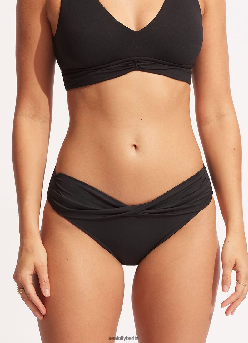 Badebekleidung Seafolly kollektiver Twist-Band-Hipster Schwarz Frauen 6RVZTV191