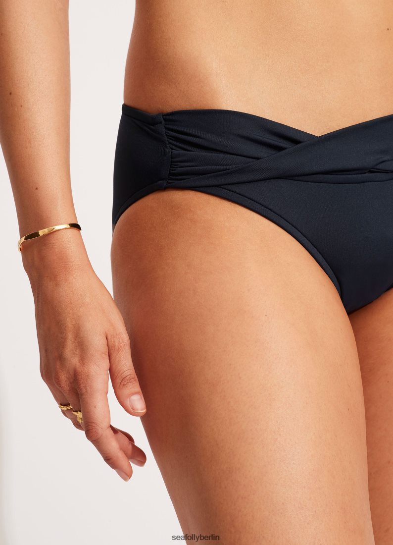 Badebekleidung Seafolly kollektiver Twist-Band-Hipster echte Marine Frauen 6RVZTV194