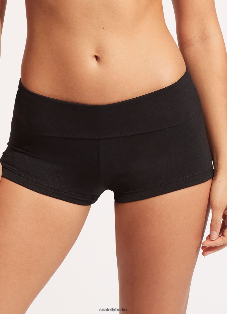 Badebekleidung Seafolly kollektives Rolltop-Boyleg Schwarz Frauen 6RVZTV200