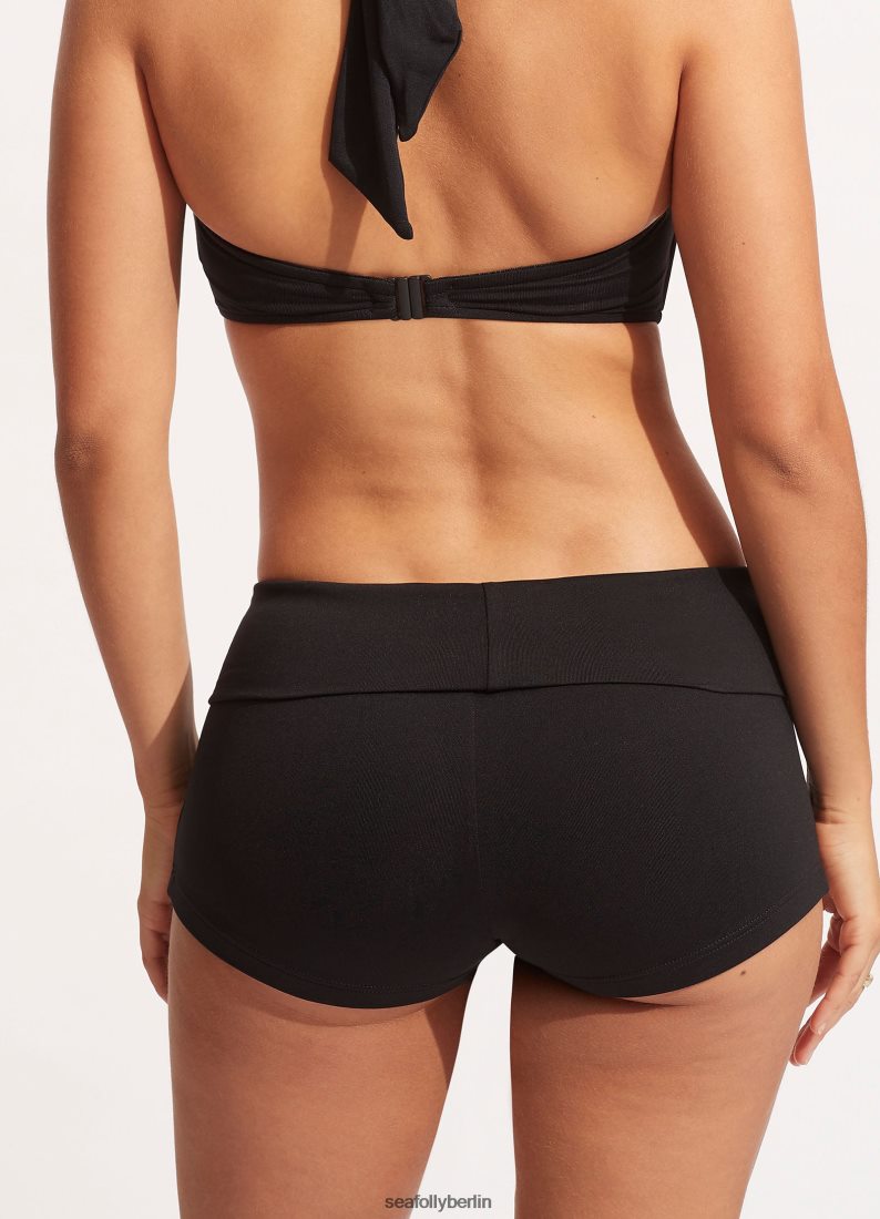 Badebekleidung Seafolly kollektives Rolltop-Boyleg Schwarz Frauen 6RVZTV200