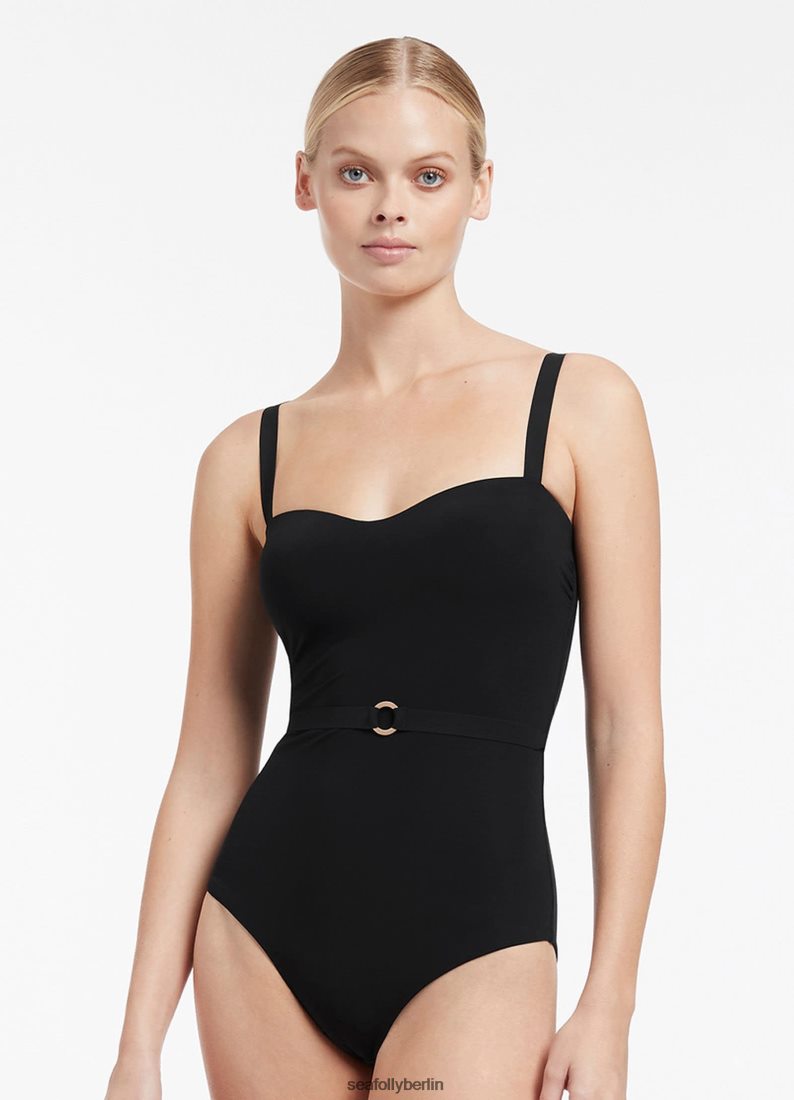 Badebekleidung Seafolly Jetset Infinity Tank einteilig Schwarz Frauen 6RVZTV35