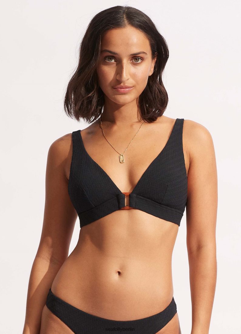 Badebekleidung Seafolly Willow Longline Tri Schwarz Frauen 6RVZTV511