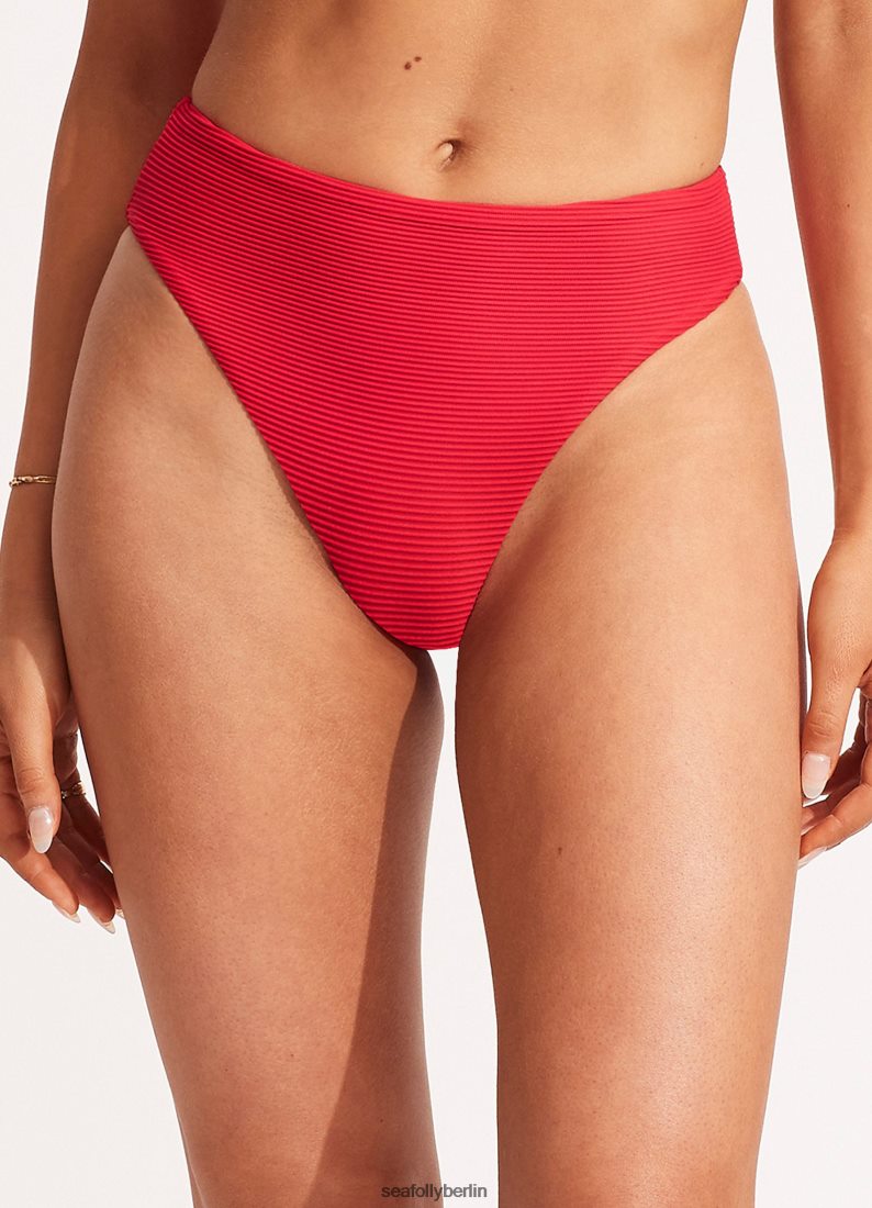Badebekleidung Seafolly Essentials-Hose mit hohem Bund Chili Frauen 6RVZTV397