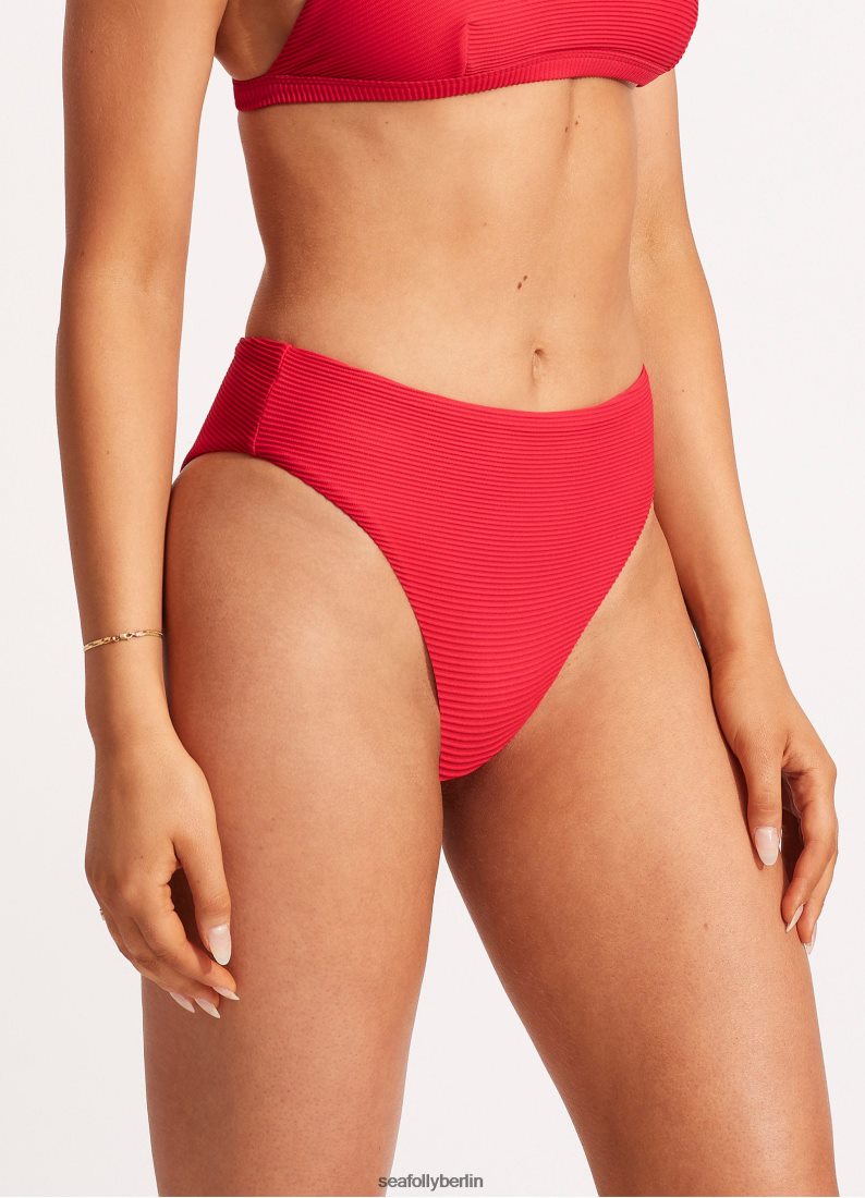 Badebekleidung Seafolly Essentials-Hose mit hohem Bund Chili Frauen 6RVZTV397