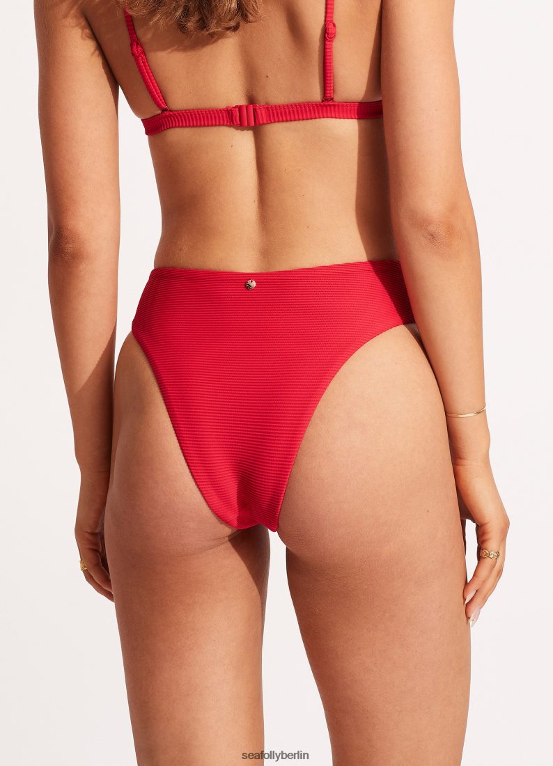 Badebekleidung Seafolly Essentials-Hose mit hohem Bund Chili Frauen 6RVZTV397