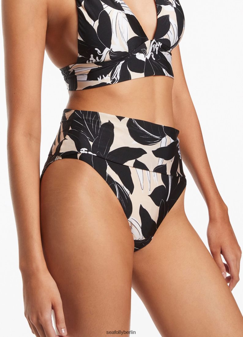 Badebekleidung Seafolly Florale Falthose Schwarz Frauen 6RVZTV435