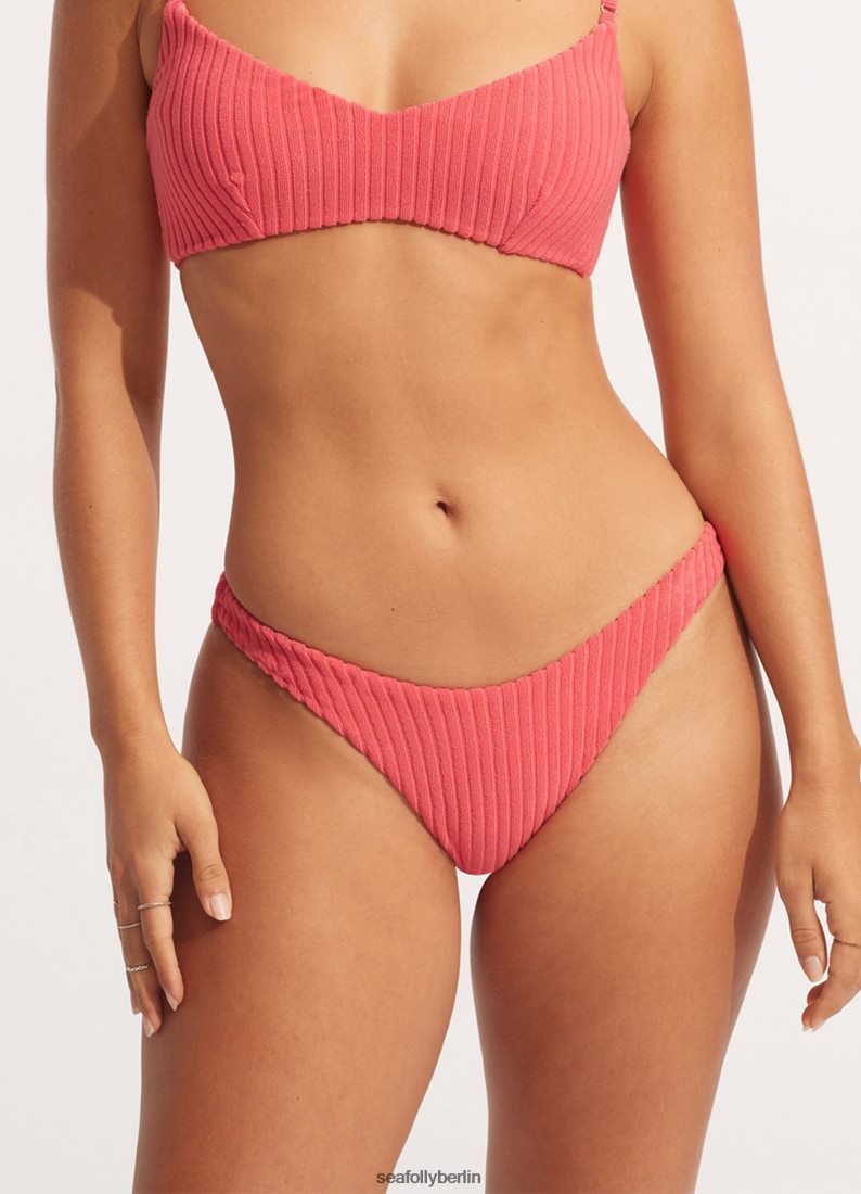 Badebekleidung Seafolly Havana-Hose mit hohem Schnitt sonnengeküsste Koralle Frauen 6RVZTV499