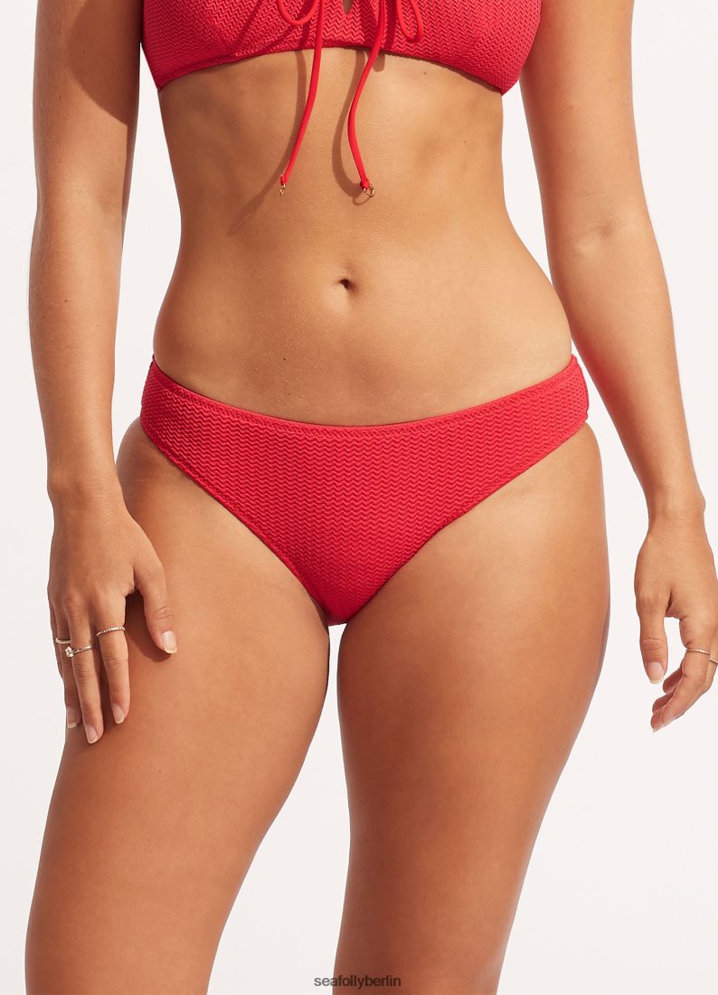 Badebekleidung Seafolly Hipster-Hose zum Tauchen im Meer Chili rot Frauen 6RVZTV384