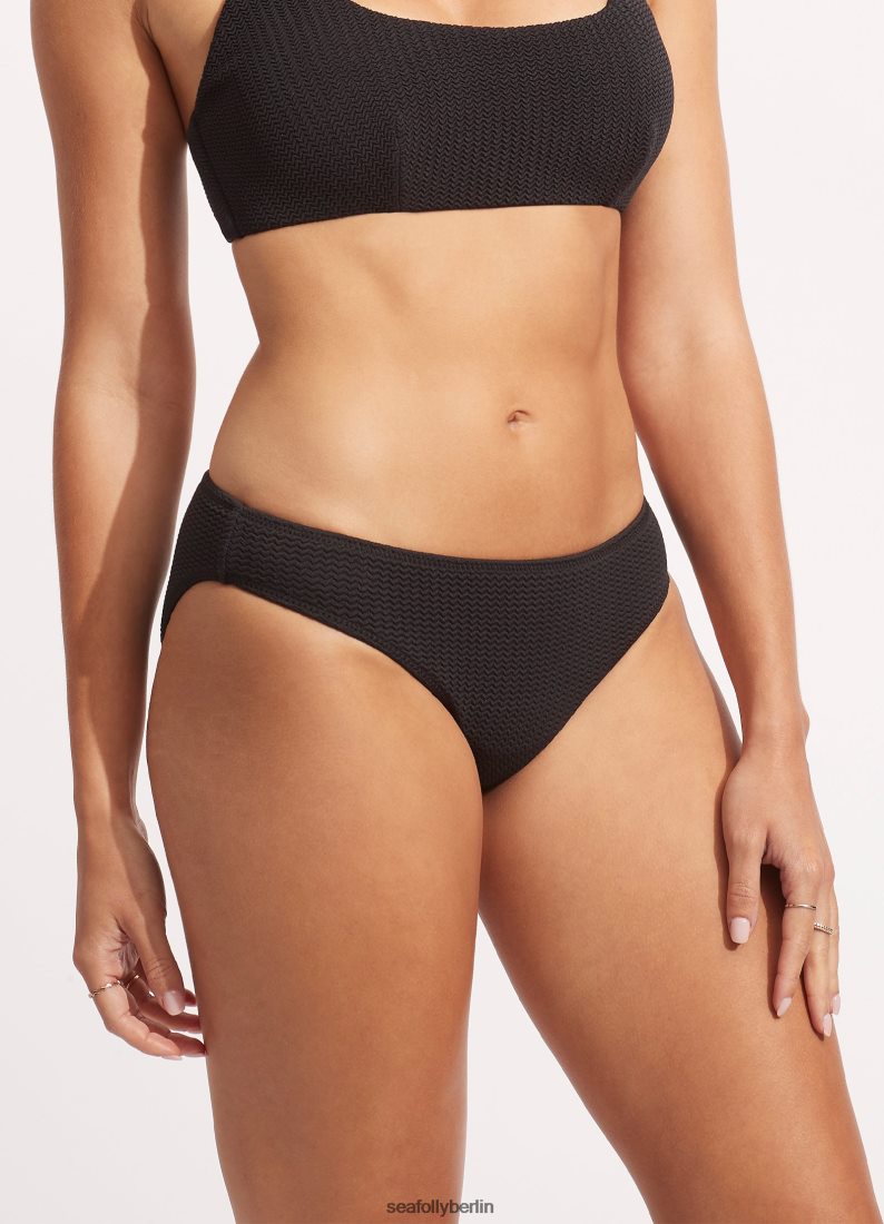 Badebekleidung Seafolly Hipster-Hose zum Tauchen im Meer Schwarz Frauen 6RVZTV254