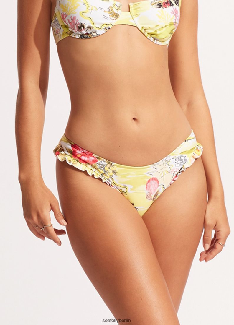 Badebekleidung Seafolly Hoch geschnittene Rio-Hose von Coast to Coast Wilde Linde Frauen 6RVZTV508