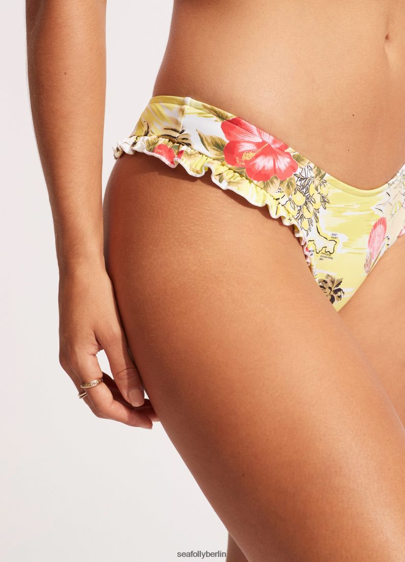 Badebekleidung Seafolly Hoch geschnittene Rio-Hose von Coast to Coast Wilde Linde Frauen 6RVZTV508