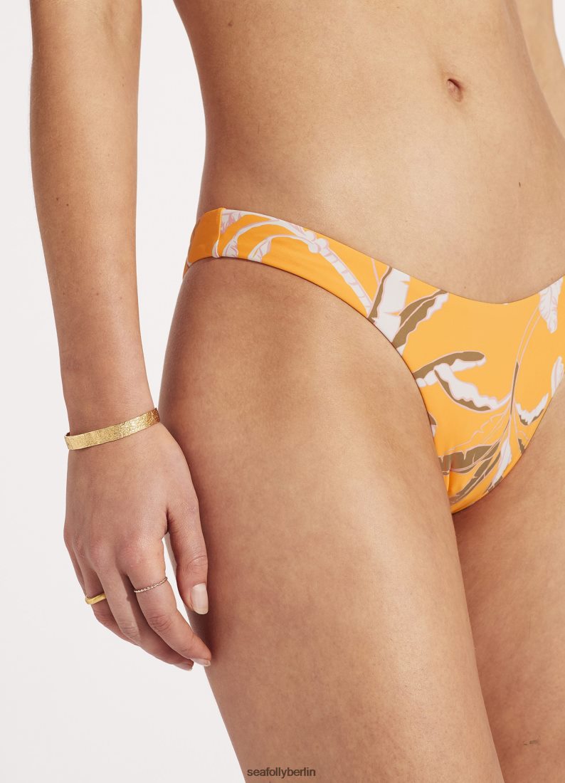 Badebekleidung Seafolly Hochgeschnittene Rio-Hose von Palm Paradise Steinmelone Frauen 6RVZTV419