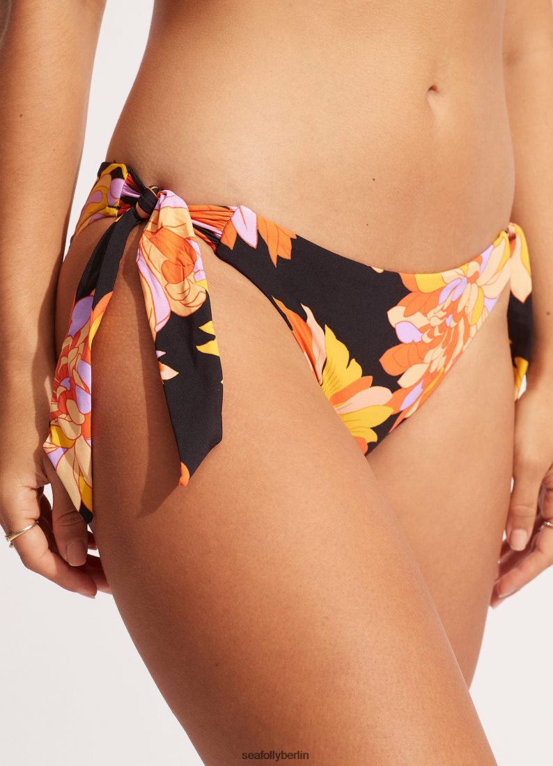 Badebekleidung Seafolly Hose mit Palm Springs-Schnürung an der Seite Schwarz Frauen 6RVZTV429
