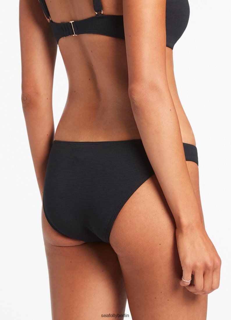 Badebekleidung Seafolly Isla Rib Hipster-Hose Schwarz Frauen 6RVZTV275
