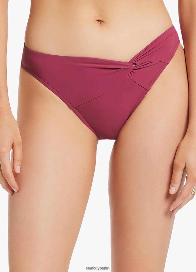 Badebekleidung Seafolly Jetset-Bikiniunterteil mit Twist-Front Orchidee Frauen 6RVZTV553