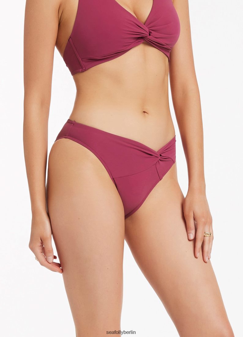 Badebekleidung Seafolly Jetset-Bikiniunterteil mit Twist-Front Orchidee Frauen 6RVZTV553