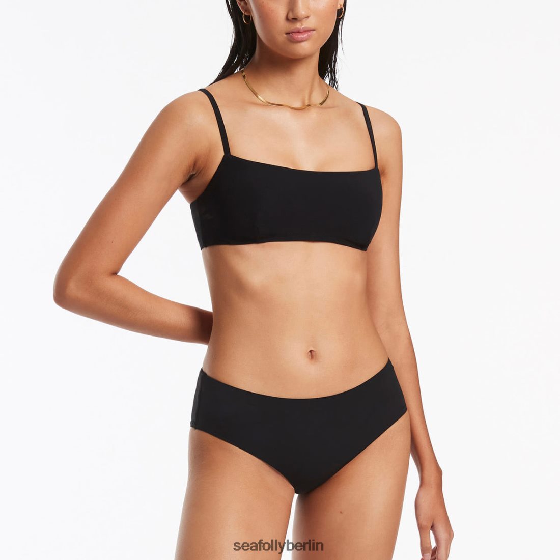 Badebekleidung Seafolly Jetset-Hose mit Jungenbeinen Schwarz Frauen 6RVZTV313