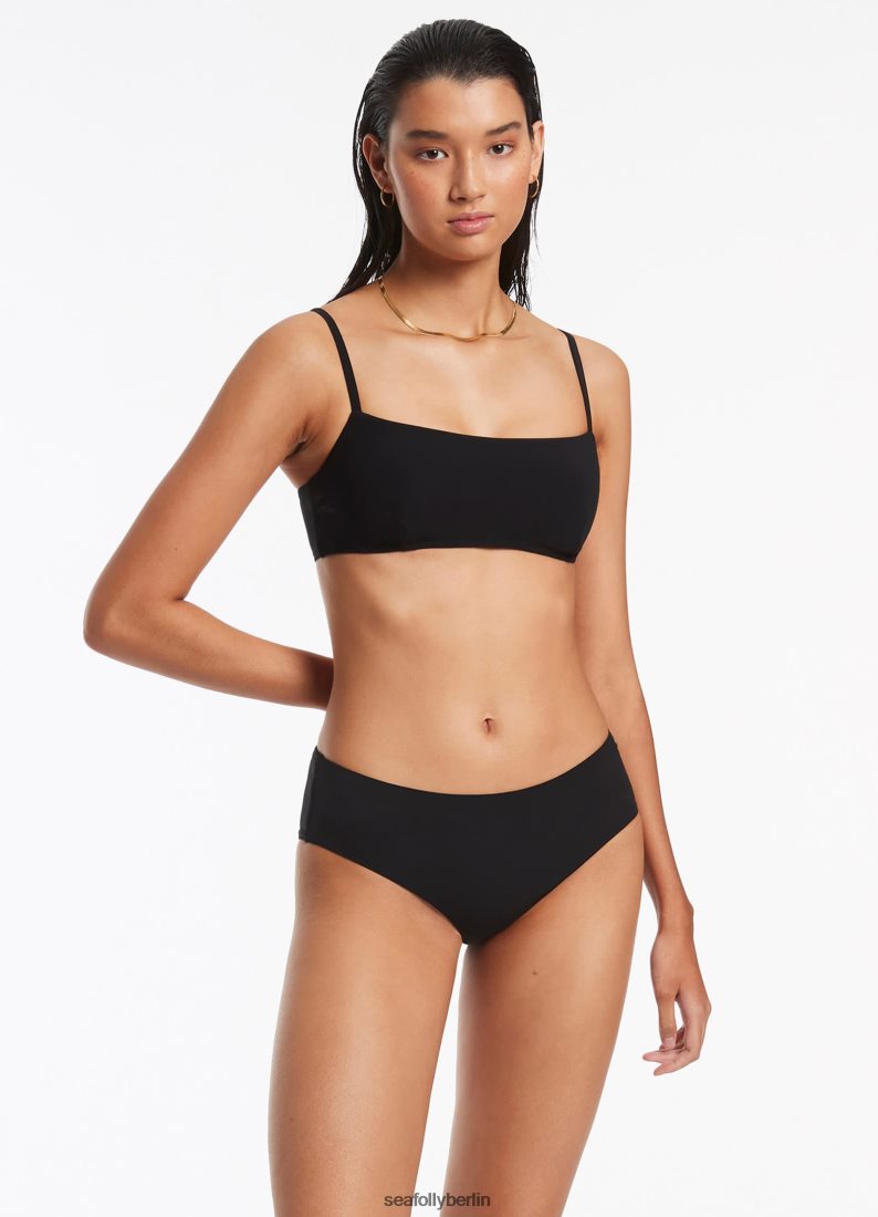 Badebekleidung Seafolly Jetset-Hose mit Jungenbeinen Schwarz Frauen 6RVZTV313