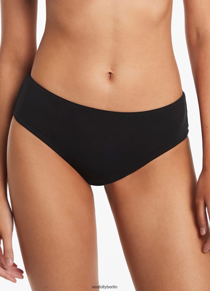 Badebekleidung Seafolly Jetset-Hose mit Jungenbeinen Schwarz Frauen 6RVZTV313