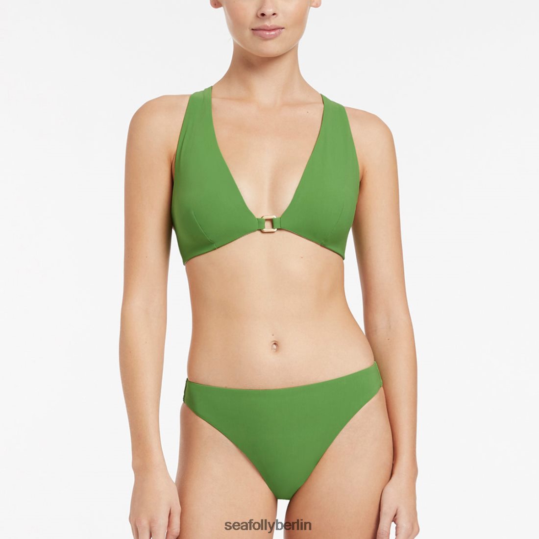 Badebekleidung Seafolly Jetset-Hose mit hohem Beinausschnitt Palme Frauen 6RVZTV605