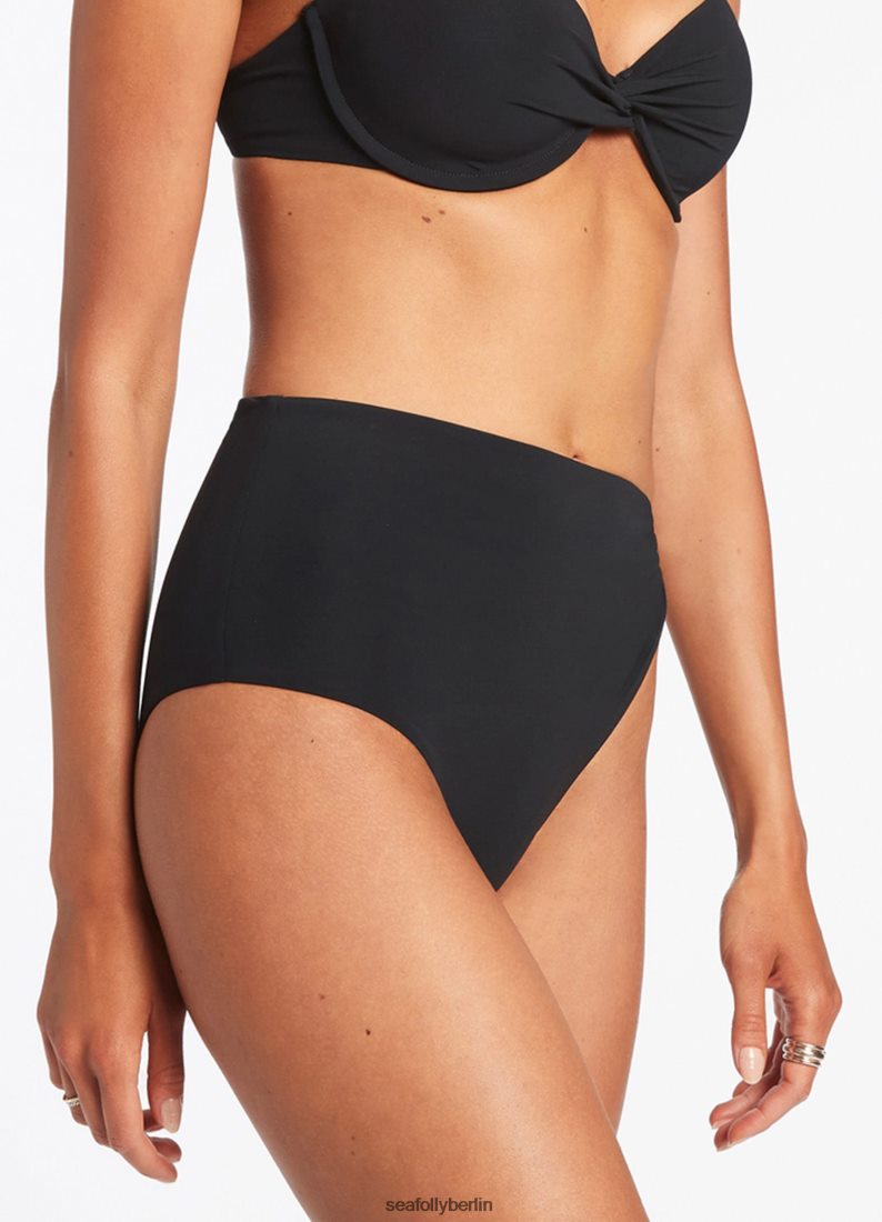 Badebekleidung Seafolly Jetset-Twist-Seitenhose Schwarz Frauen 6RVZTV449