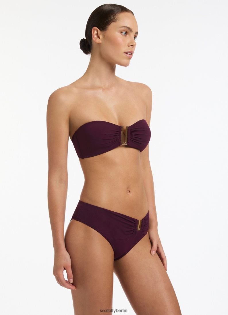 Badebekleidung Seafolly Jetset U Trim Mid Pant Hafen Frauen 6RVZTV296