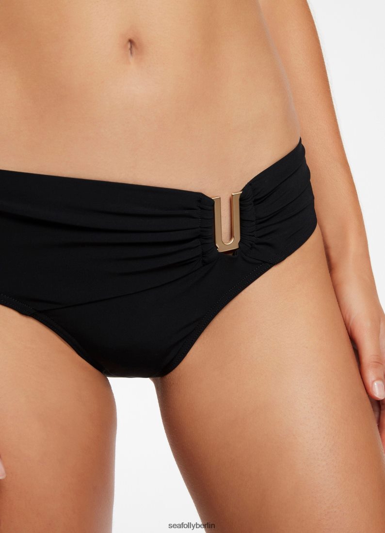 Badebekleidung Seafolly Jetset U Trim Mid Pant Schwarz Frauen 6RVZTV263