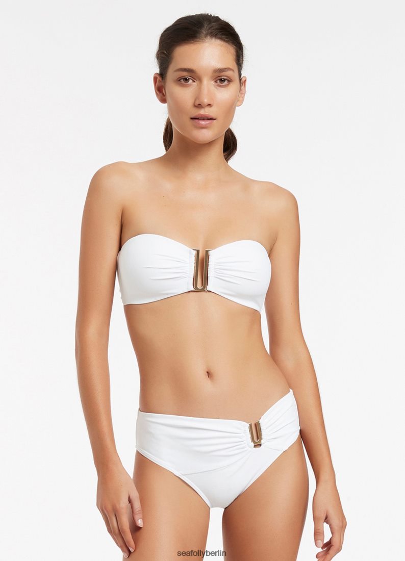 Badebekleidung Seafolly Jetset U Trim Mid Pant Weiß Frauen 6RVZTV257