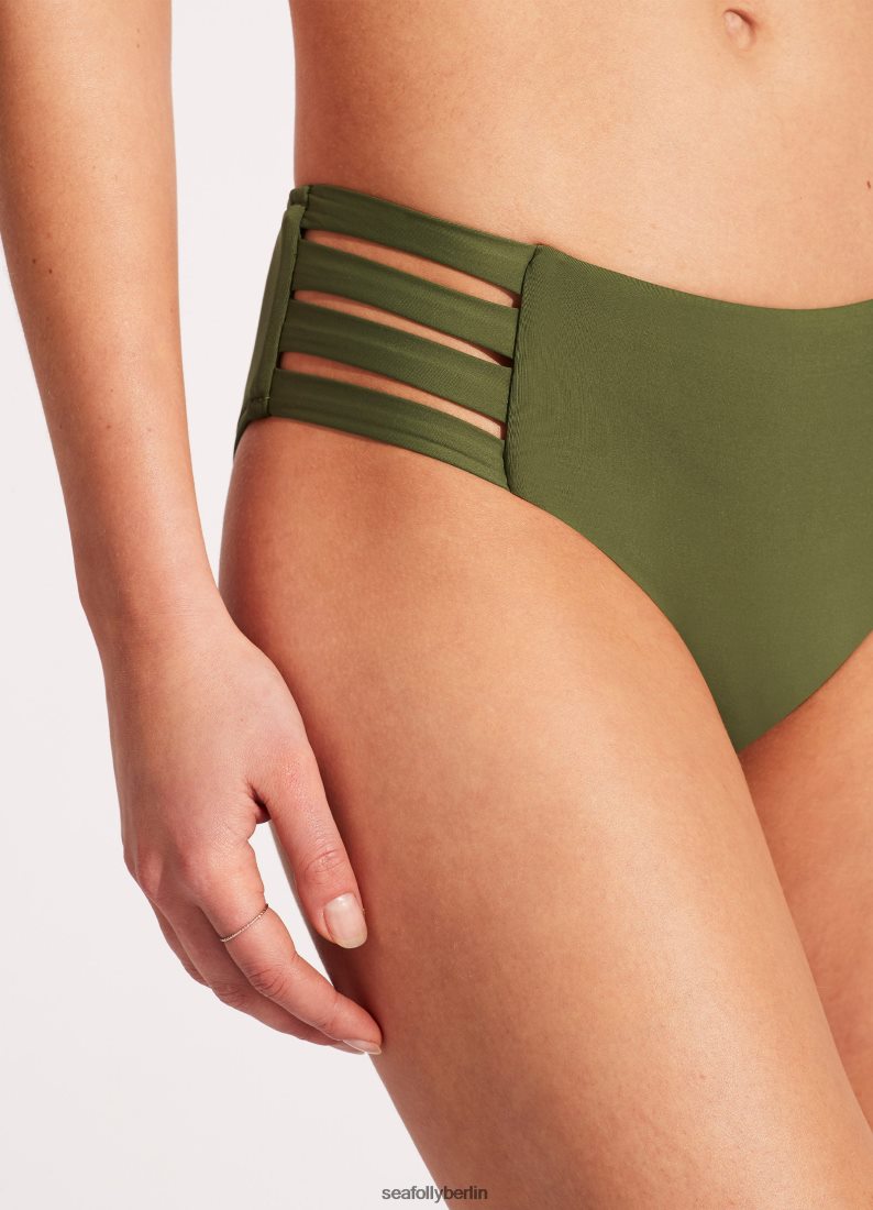 Badebekleidung Seafolly Kollektive Hipster-Hose mit mehreren Trägern Olive Frauen 6RVZTV235