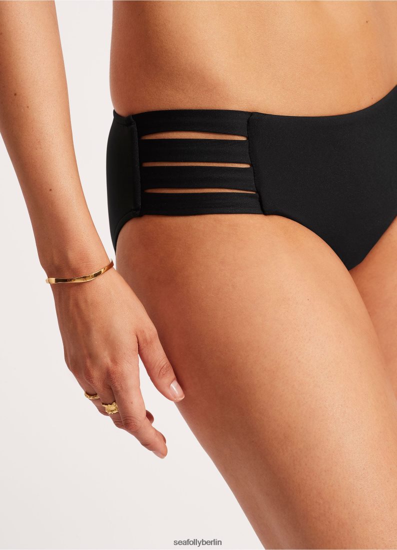 Badebekleidung Seafolly Kollektive Hipster-Hose mit mehreren Trägern Schwarz Frauen 6RVZTV193