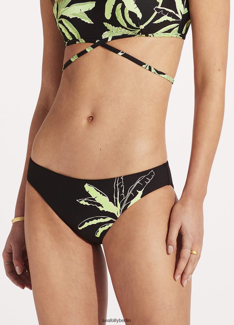Badebekleidung Seafolly Palm Paradise Hipster-Hose Schwarz Frauen 6RVZTV551