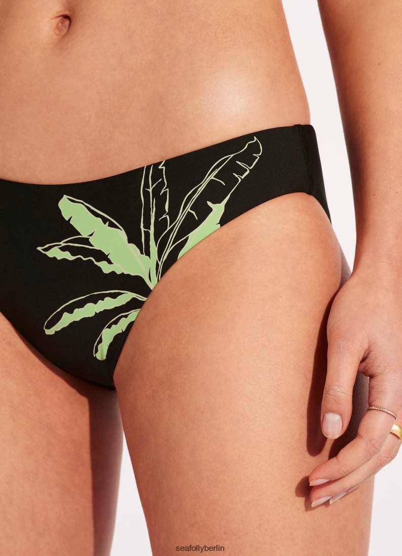 Badebekleidung Seafolly Palm Paradise Hipster-Hose Schwarz Frauen 6RVZTV551
