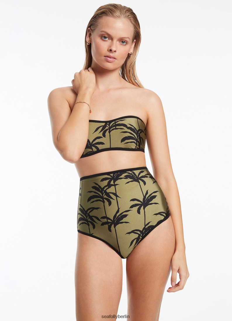 Badebekleidung Seafolly Palme Hose mit ultrahohem Bund Olive Frauen 6RVZTV544