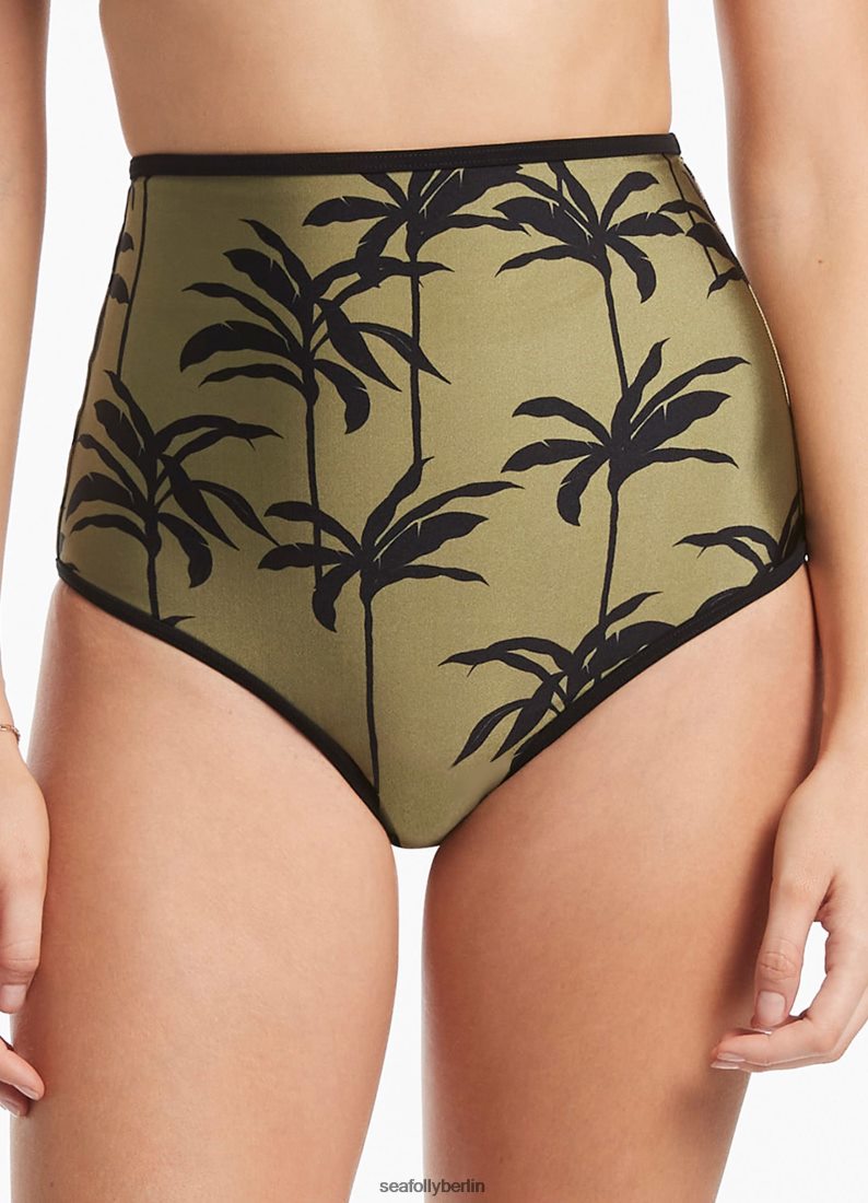 Badebekleidung Seafolly Palme Hose mit ultrahohem Bund Olive Frauen 6RVZTV544